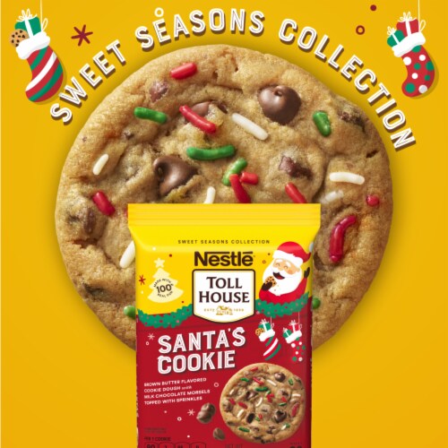 Nestle Toll House Santa's Cookie Brown Butter Flavored Cookie Dough Perspective: bottom