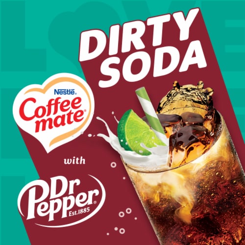 Coffee mate Dirty Soda Creamer Coconut Lime Flavored Liquid Creamer Mix with Dr Pepper Perspective: bottom