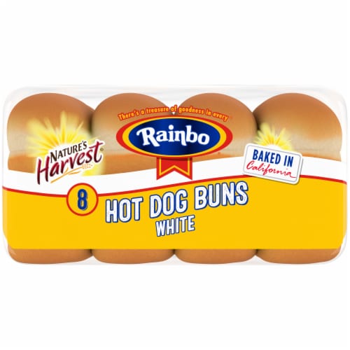 Rainbo Enriched White Hot Dog Buns Perspective: bottom