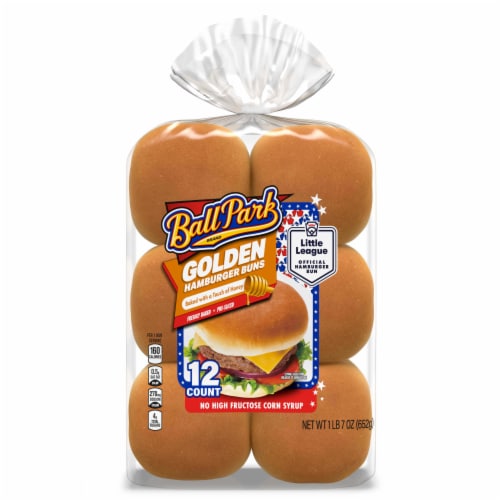 Ball Park Golden Hamburger Buns Perspective: bottom