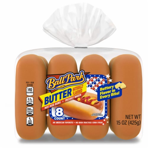 Ball Park Butter Hot Dog Buns Perspective: bottom