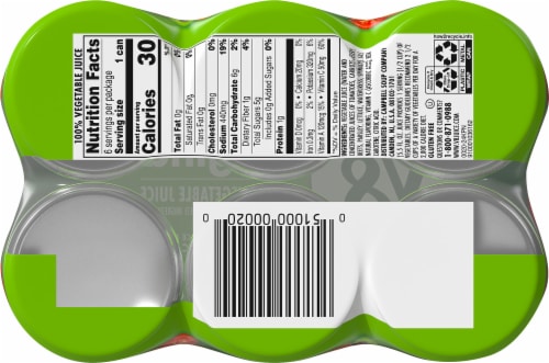 V8® Original 100% Vegetable Juice Cans Perspective: bottom