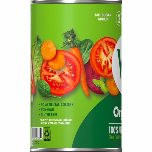 V8® Original 100% Vegetable Juice Can Perspective: bottom