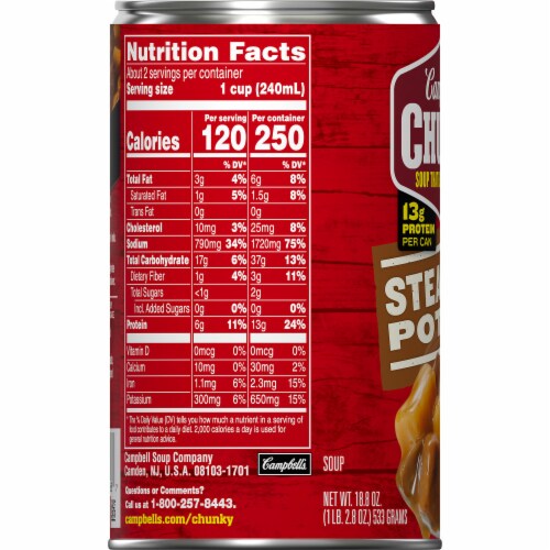 Campbell's® Chunky® Steak & Potato Soup Perspective: bottom
