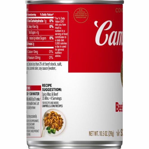 Campbell's® Condensed Beef Broth Can Perspective: bottom