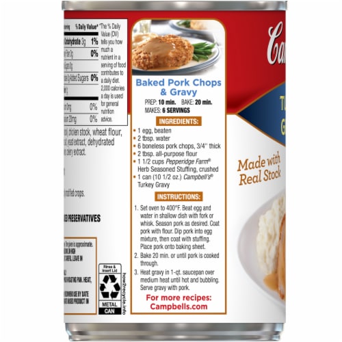 Campbell's® Turkey Gravy Can Perspective: bottom