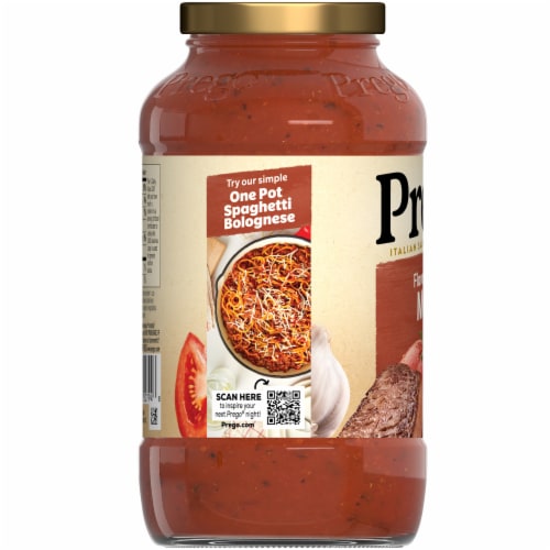 Prego® Italian Tomato Pasta Sauce Flavored With Meat Perspective: bottom