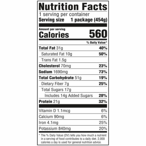 Hungry-Man Salisbury Steak Frozen Meal Perspective: bottom