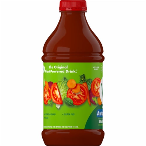V8® Essential Antioxidants Original 100% Vegetable Juice Bottle Perspective: bottom