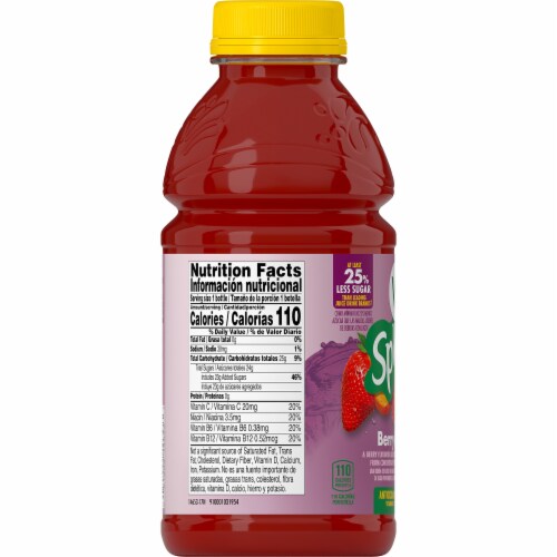 V8 Splash® Berry Blend Flavored Juice Beverage Perspective: bottom