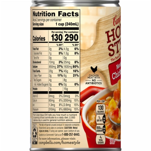 Campbell's Homestyle Mexican Style Chicken Tortilla Soup Perspective: bottom