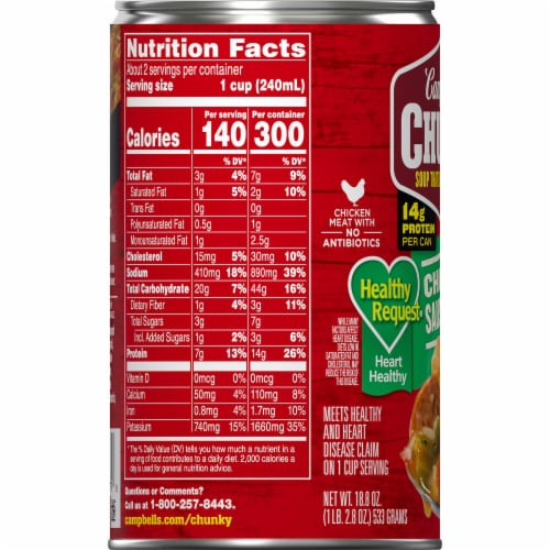 Campbell’s® Chunky® Soup Healthy Request Chicken and Sausage Gumbo Perspective: bottom