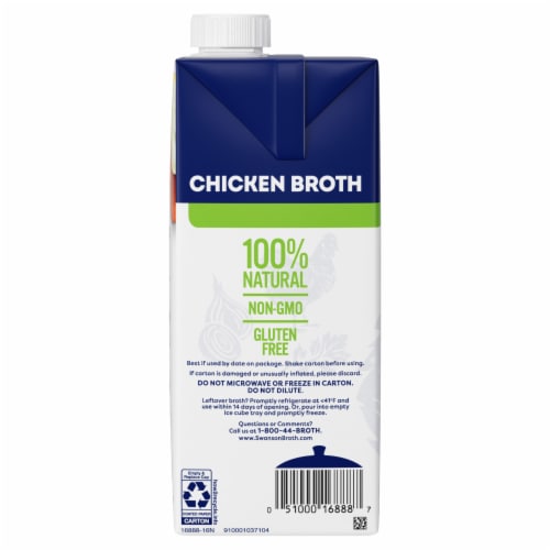 Swanson® Natural Goodness® 33% Less Sodium Chicken Broth Perspective: bottom