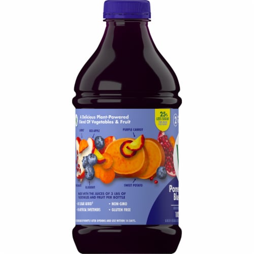 V8® Pomegranate Blueberry 100% Fruit and Vegetable Juice Bottle Perspective: bottom