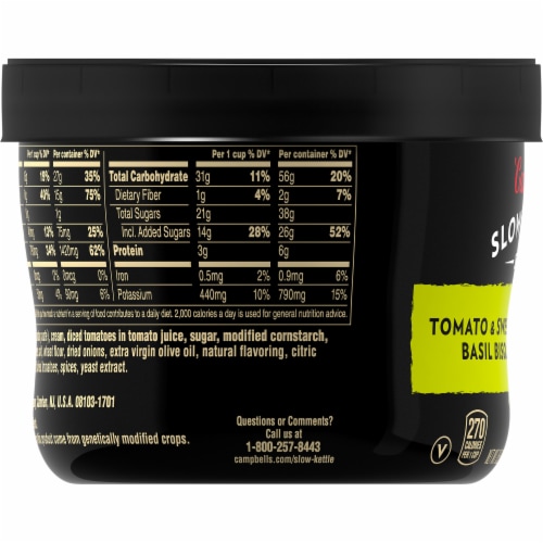 Campbell's® Slow Kettle® Style Tomato & Sweet Basil Bisque Perspective: bottom