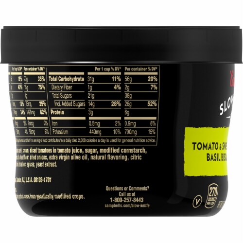 Campbell's® Slow Kettle® Style Tomato & Sweet Basil Bisque Perspective: bottom