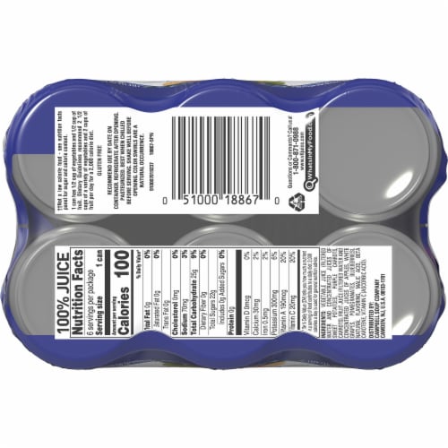 V8 V Fusion Pomegranate Blueberry Juice 6 Count Perspective: bottom