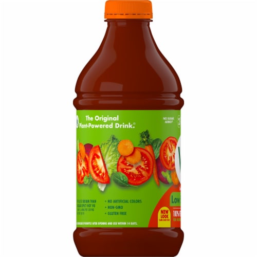 V8® Spicy Hot Low Sodium Vegetable Juice Bottle Perspective: bottom