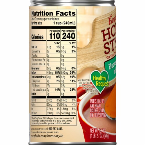 Campbell's® Homestyle™ Healthy Request Soup Harvest Tomato Soup Perspective: bottom