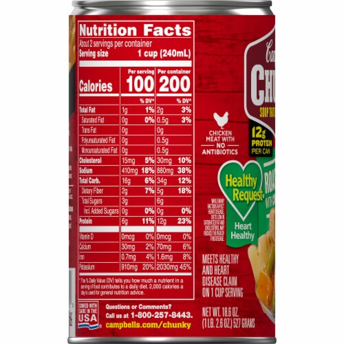 Campbell's® Chunky Healthy Request® Roasted Chicken with Country Vegetables Soup Perspective: bottom