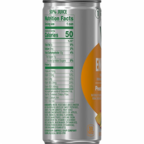 V8+™ Peach Mango Energy Drink Can Perspective: bottom