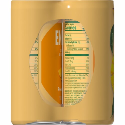 V8® Energy Peach Mango Energy Drink Can Perspective: bottom
