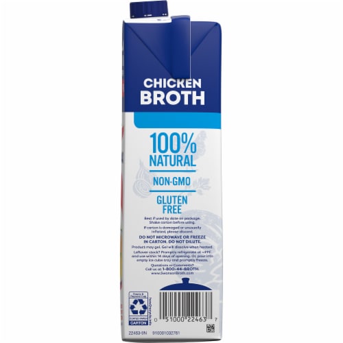 Swanson 100% Natural Unsalted Chicken Broth Perspective: bottom