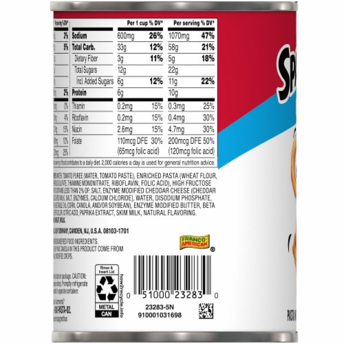 SpaghettiOs Original Canned Pasta Perspective: bottom