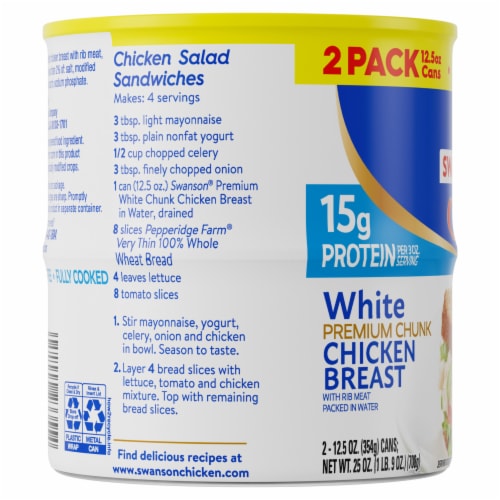 Swanson® White Premium Chunk Canned Chicken Breast in Water Twin Pack Perspective: bottom