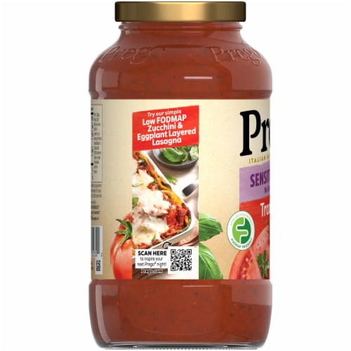 Prego Traditional Sensitive Recipe Low FODMAP Pasta Sauce Perspective: bottom