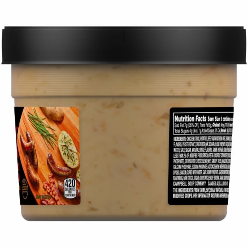 Campbell's Chunky Maxx Beer Brat Loaded Potato Soup Perspective: bottom