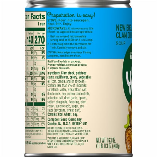 Campbell's® Well Yes!® New England Clam Chowder Perspective: bottom