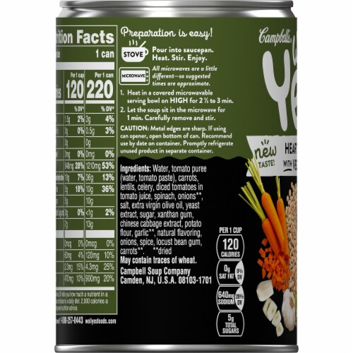 Campbell's® Well Yes!® Hearty Lentil with Vegetables Soup Perspective: bottom