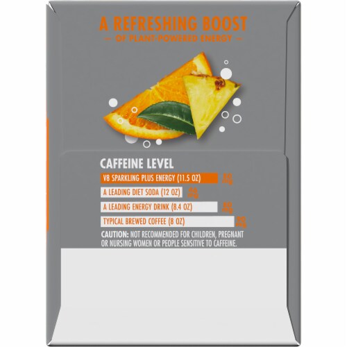 V8 SPARKLING +ENERGY Orange Pineapple Energy Drink Perspective: bottom