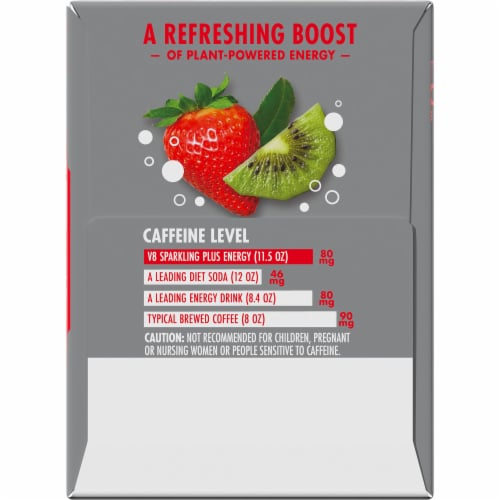 V8 +SPARKLING ENERGY Strawberry Kiwi Energy Drink Perspective: bottom