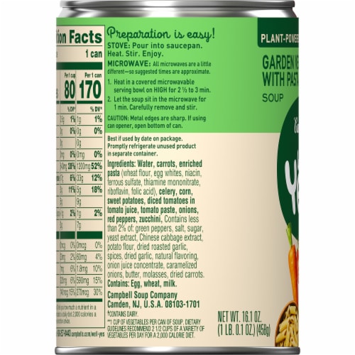 Campbell's Well Yes! Garden Vegetable Soup With Pasta Perspective: bottom