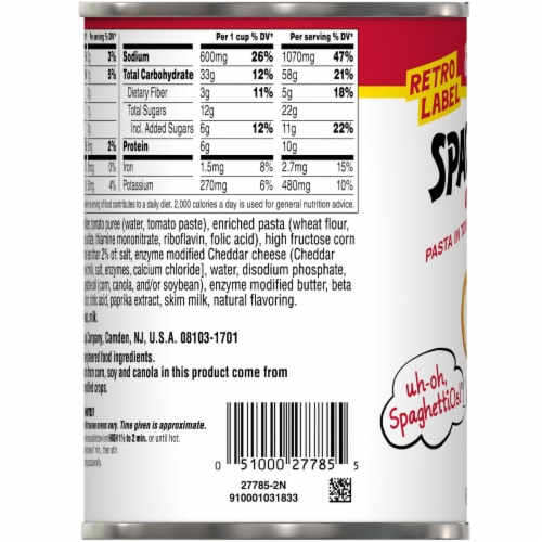Campbell's® Retro Label Original SpaghettiOs Perspective: bottom