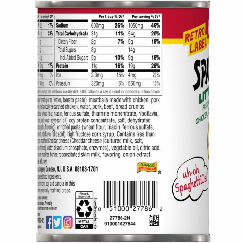 Campbell's® Little Meatballs SpaghettiOs Perspective: bottom