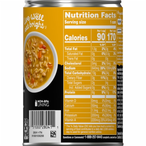 Campbell's Well Yes!® Plant Based Chick'N Noodle Soup Perspective: bottom