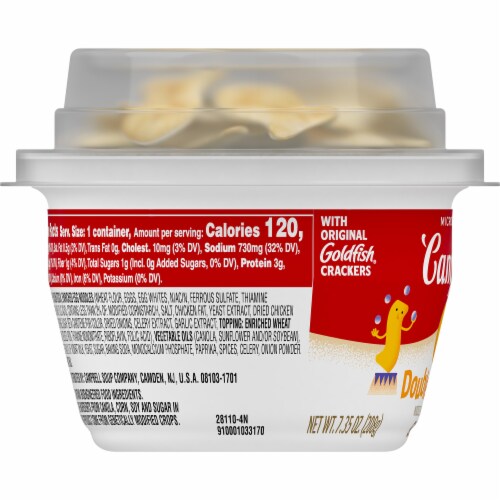 Campbell's Double Noodle Soup Microwavable Bowl with Original Goldfish  Crackers - 7oz