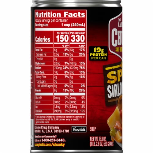 Campbell's Chunky Spicy Sirloin Burger Soup Perspective: bottom