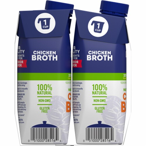 Swanson Natural Goodness 33% Less Sodium Chicken Broth Quick Cups Perspective: bottom