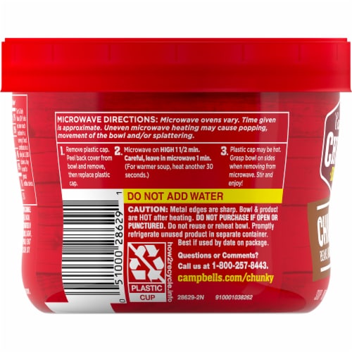 Campbell's® Chunky® Chili Mac Soup Bowl Microwavable Bowl Perspective: bottom
