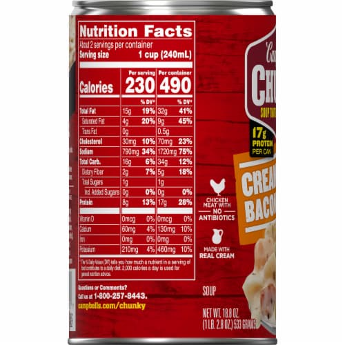 Campbell's® Chunky® Creamy Chicken Carbonara Soup Perspective: bottom