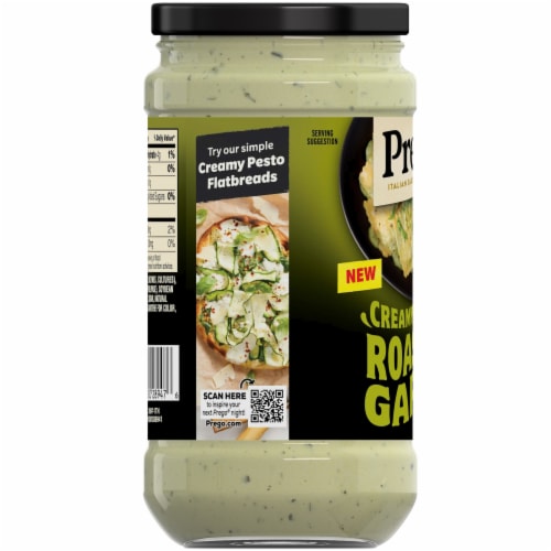 Prego Creamy Roasted Garlic Pesto Pasta Sauce Perspective: bottom