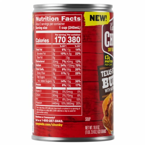 Campbell's® Chunky® Soup Texas-Style BBQ Burger with Natural Smoke Flavor Perspective: bottom