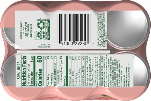 V8® Watermelon Guava Juice Energy Drink Cans Perspective: bottom