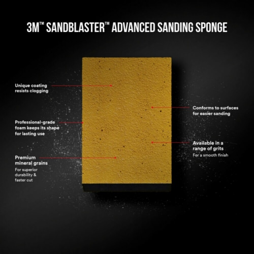 3M™ SandBlaster™ Advanced Sanding Sponge Perspective: bottom