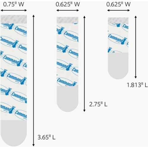 Command™ Damage-Free Hanging Assorted Value Pack Refill Strips Perspective: bottom