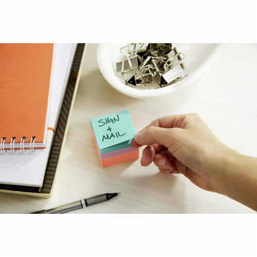 Post-it Mini Cube Sticky Notes - Wave Pink Perspective: bottom